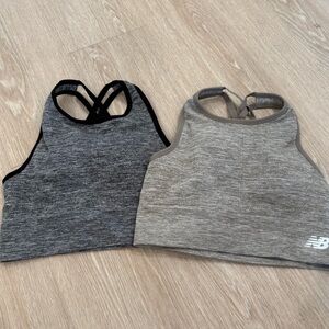 NWOT Set of 2️⃣ New Balance Women's Gray and Tan Sports Bras